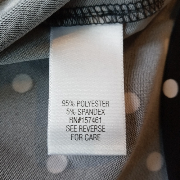 Croft & Barrow Polka Dot & Chain Tunic w/Ruffled Collar Sz Small NWT - Picture 8 of 9